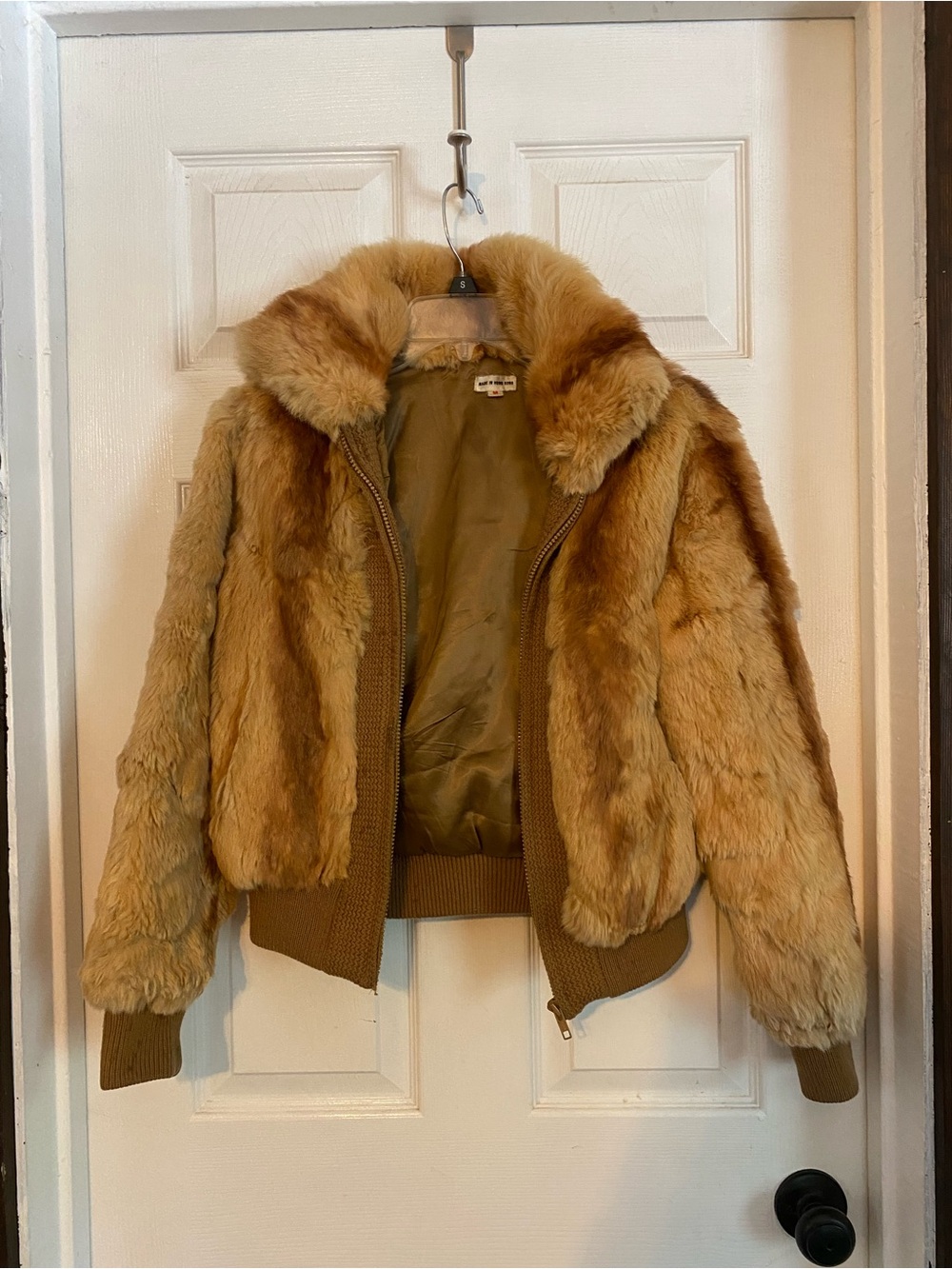 Rabbit Fur Bomber Jacket - Women's Plush Zip Front